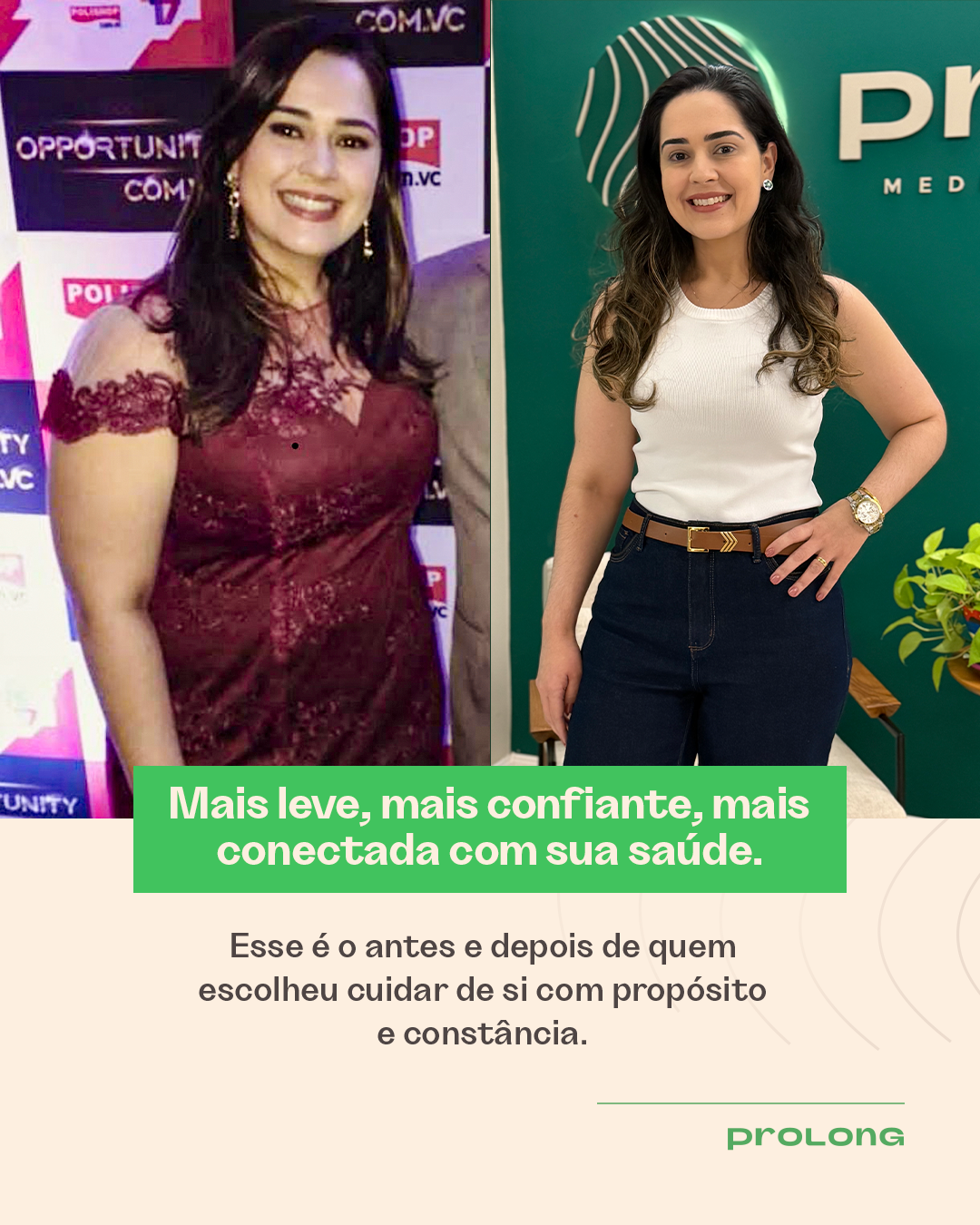 Maria Luiza, cliente satisfeita com os resultados.